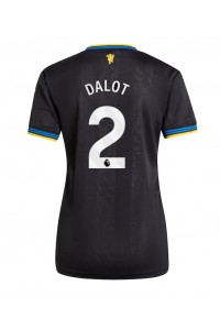Manchester United Diogo Dalot #2 Jalkapallovaatteet Naisten Kolmaspaita 2025-26 Lyhythihainen